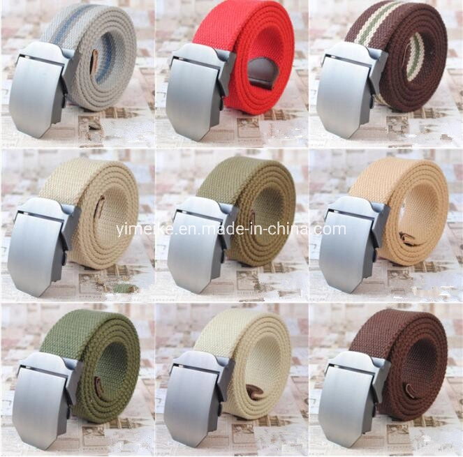 China Factory OEM Durable Buckle Classical Casual Men Canvas Fabric Belt